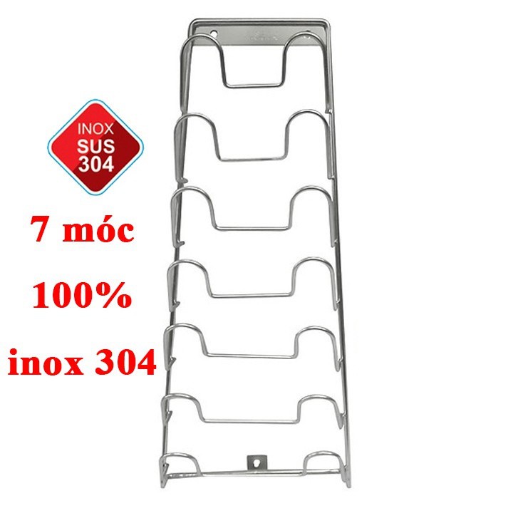 KỆ ĐỰNG VUNG NỒI 7 TẦNG INOX 304 TREO TƯỜNG NHÀ BẾP ( SIÊU GIÁ RẺ )