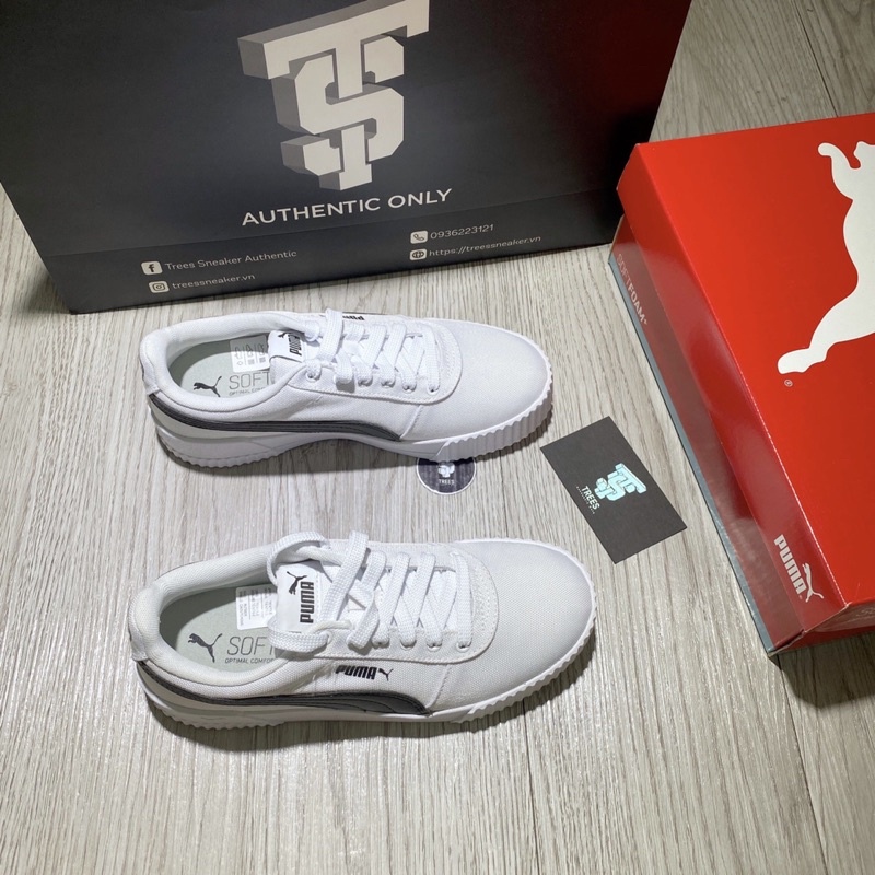 GIÀY PUMA CARINA CANVAS TRẮNG ĐEN