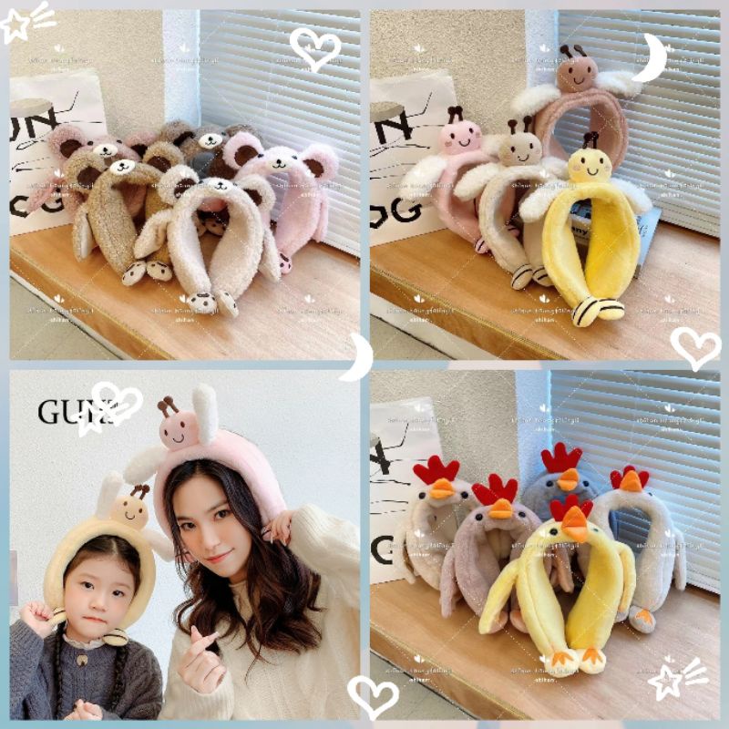 (Hàng đẹp - HỊN) Bịt Tai-bấm vẫy giữ Ấm Mùa Đông, Chống Ồn Siêu Kute Dễ Thương Họa Tiết Hình cho bé và các bạn nữ, gái.