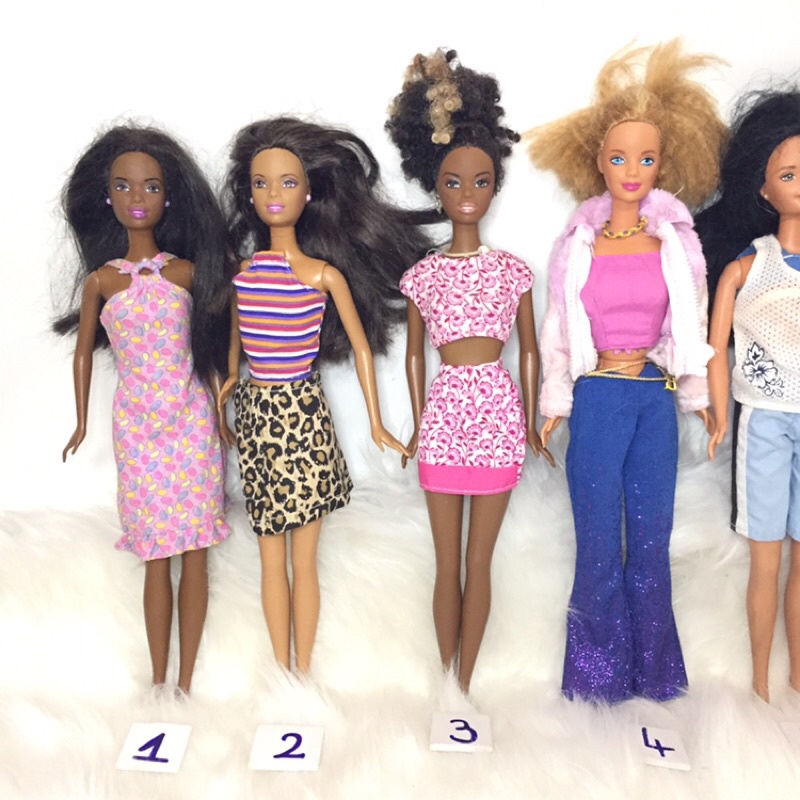 BBA2-BÚP BÊ BARBIE DA NÂU ĐEN , BARBIE CỔ NĂM 1966