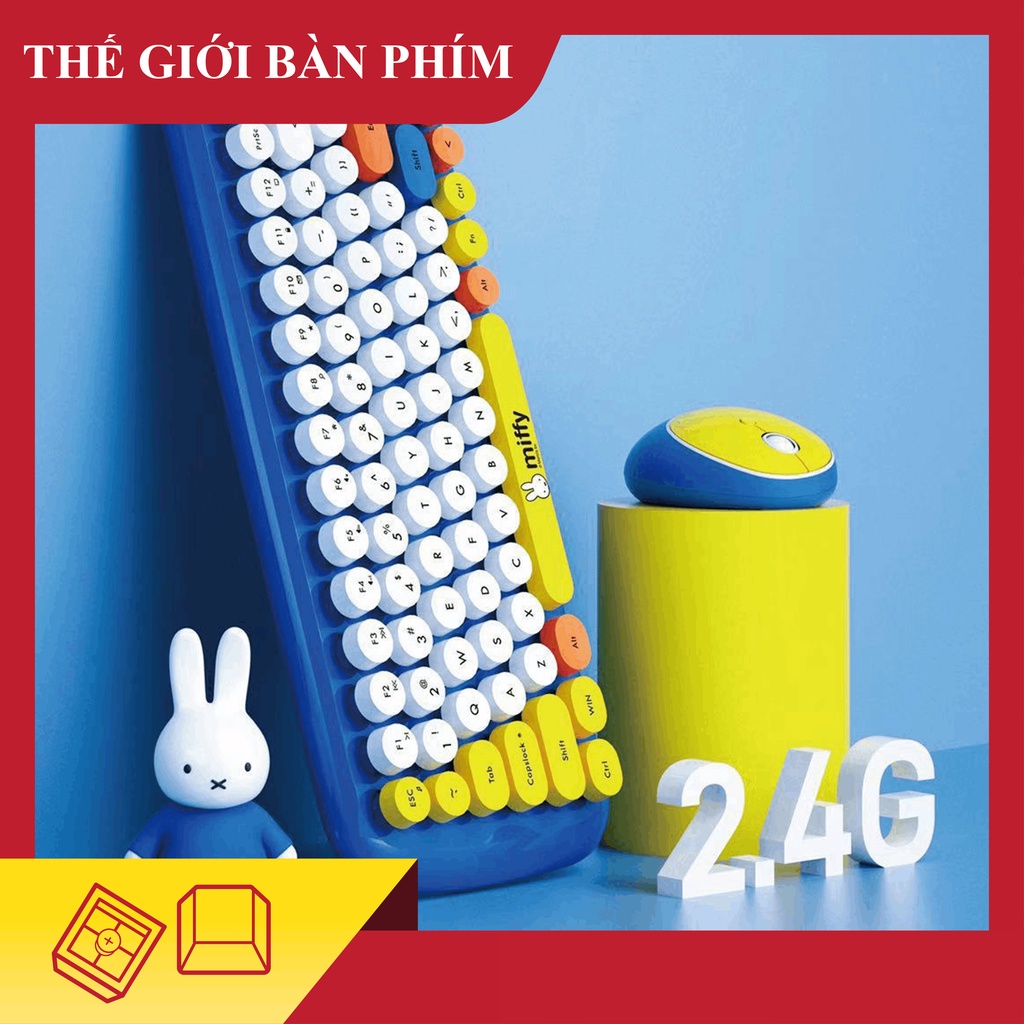 Bộ bàn phím chuột Mipow Miffy không dây Wireless 2.4Hz