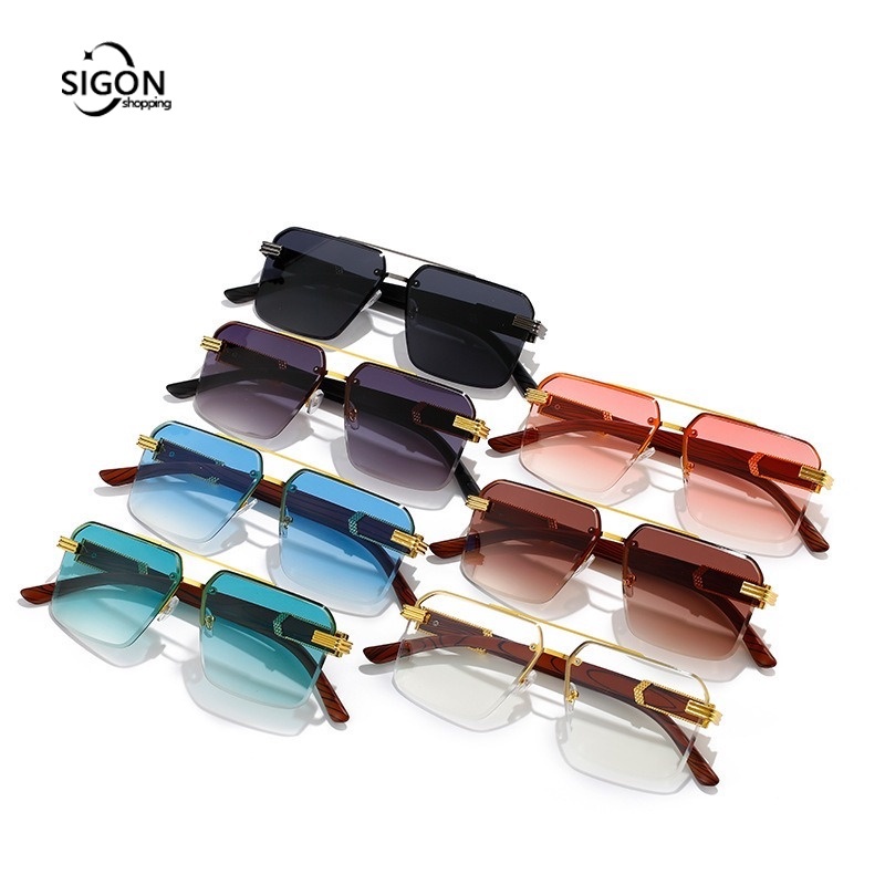 Kính Mát Gọng Vuông Kim Loại Thời Trang Cho Nữ