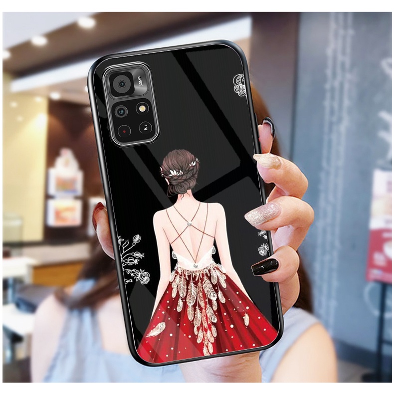 Ốp Lưng XIAOMI REDMI NOTE 11S, NOTE 11 4G, NOTE 11 5G , NOTE 11 PRO, NOTE 11 PRO 5G, PRO PLUS mặt kính cường lực cao cấp