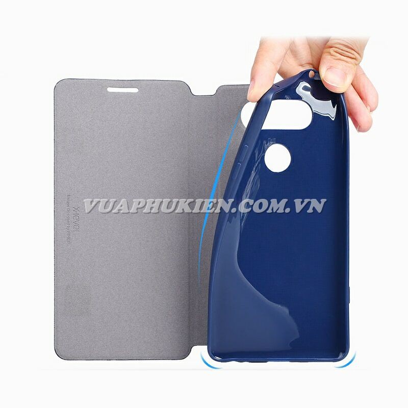 Bao da cho LG V50 ThinQ, V40 ThinQ, V30, V20, V10 hãng FIBCOLOR PIPILU X-Level HongKong lưng Silicone