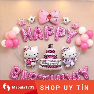SET TRANG TRÍ SINH NHẬT  BÉ GÁI - BÓNG BAY SINH NHẬT GIÁ RẺ - BÓNG MÈO KITTY -PHỤ KIỆN SINH NHẬT GIÁ RẺ - GIÁ SỈ