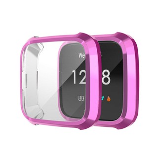 Replacement For Fitbit Versa Lite Watch TPU Full Screen Protector Protect Frame Case Cover