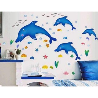 Decal dán tường cá heo