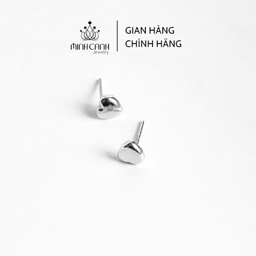 Bông Tai Bạc Trái Tim Phồng 3D Minh Canh Jewelry