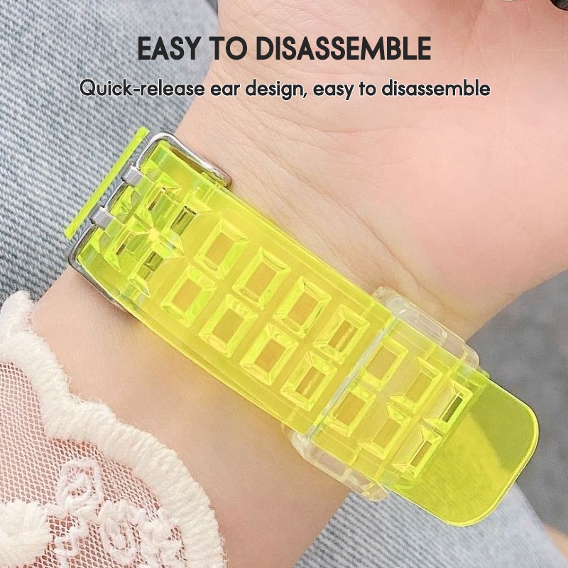 Dây Đeo Silicone Trong Suốt Cho Đồng Hồ Thông Minh Huawei Band 2 6 7 6Pro Honor Band 6