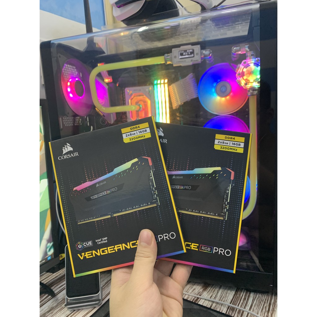 Ram PC Corsair Vengeance RGB Pro White 16GB 3200Mhz DDR4 (2x8GB) | BigBuy360 - bigbuy360.vn