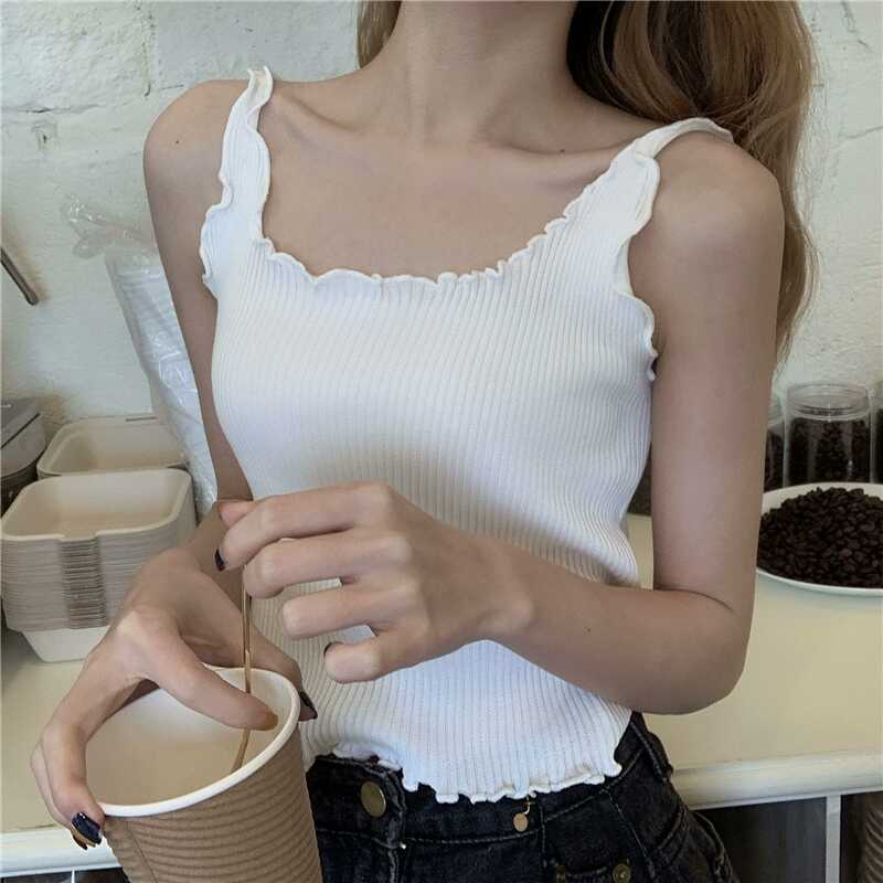  Áo Hai Dây Dệt Kim Cho Nữ Dáng Ngắn Phong Cách Trẻ Trung Thời Trang Hàn Quốc | BigBuy360 - bigbuy360.vn