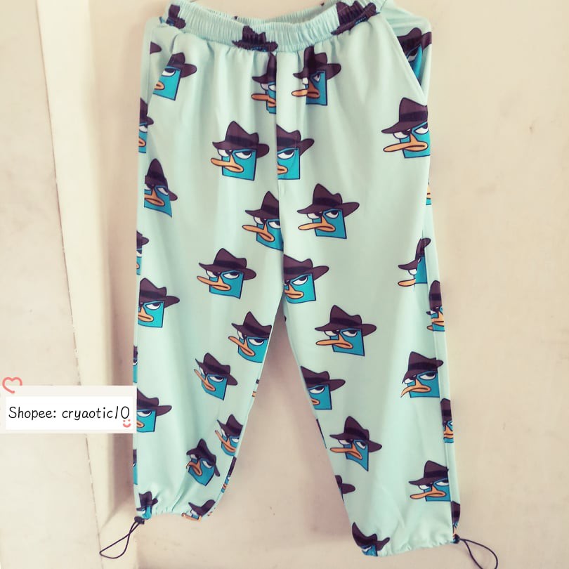 Set áo thú mỏ vịt Perry + quần thun dài cartoon Perry unisex