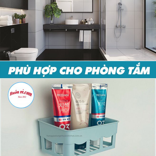 Khay đựng đồ dán tường cao cấp Việt Nhật - 014420 – Khay đựng vật dụng đa năng, khay đựng đồ nhà tắm, nhà bếp