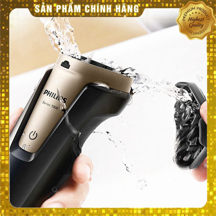 Máy cạo râu philips điện đa năng khô và ướt 3 lưỡi tự mài S1020 - Bảo hành 2 năm - khohangcap1_ad