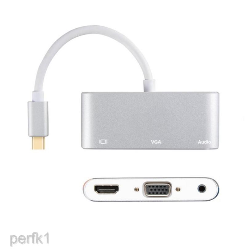 Thiết bị chuyển đổi 3.1 Type C to VGA HDMI USB 2.0 chuyên dụng cho Macbook PC