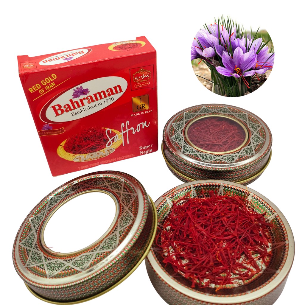 SAFFRON BAHRAMAN Nhụy Hoa Nghệ Tây 1g hàng chính hãng, ảnh tự chụp