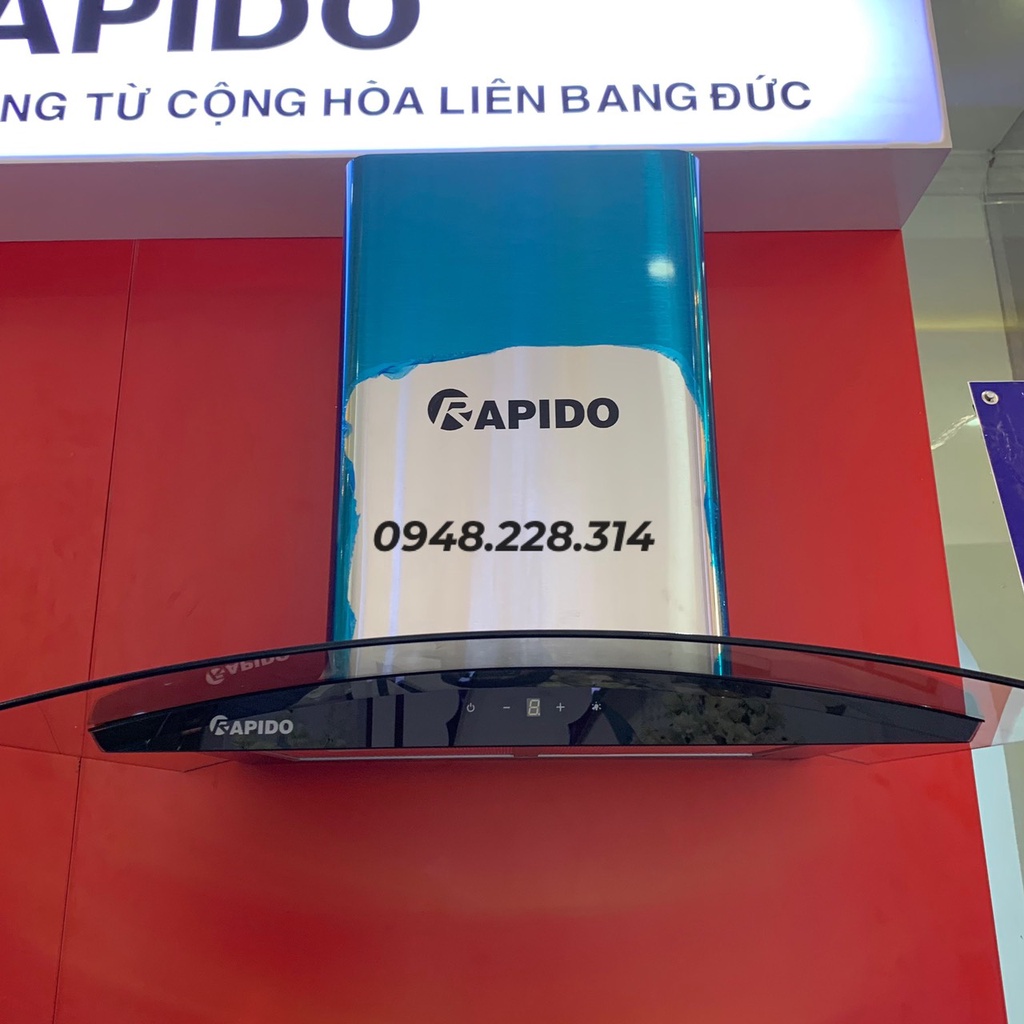 Hút mùi Rapido RH-700CD kính cong, điều khiển điện tử