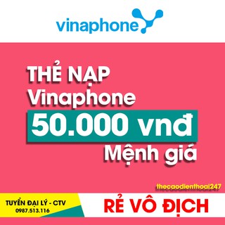 Thẻ cào vina - vinaphone 50k - có myvnpt hoặc otp