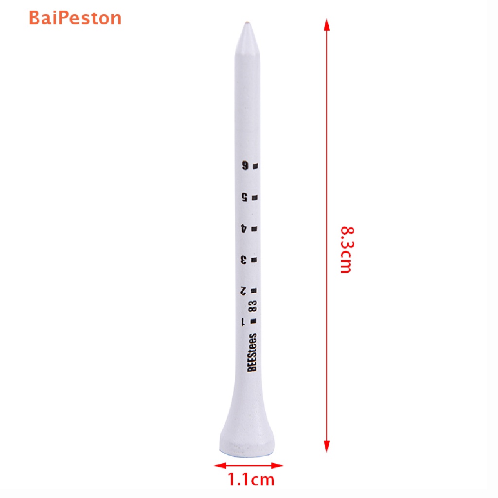 Set 50 Tee Golf Gỗ Màu Trắng 83mm Chuyên Nghiệp