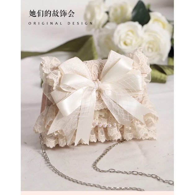 Túi ren nơ cao cấp 2021 - kiểu dáng tiểu thư