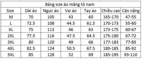 Áo mangto nam