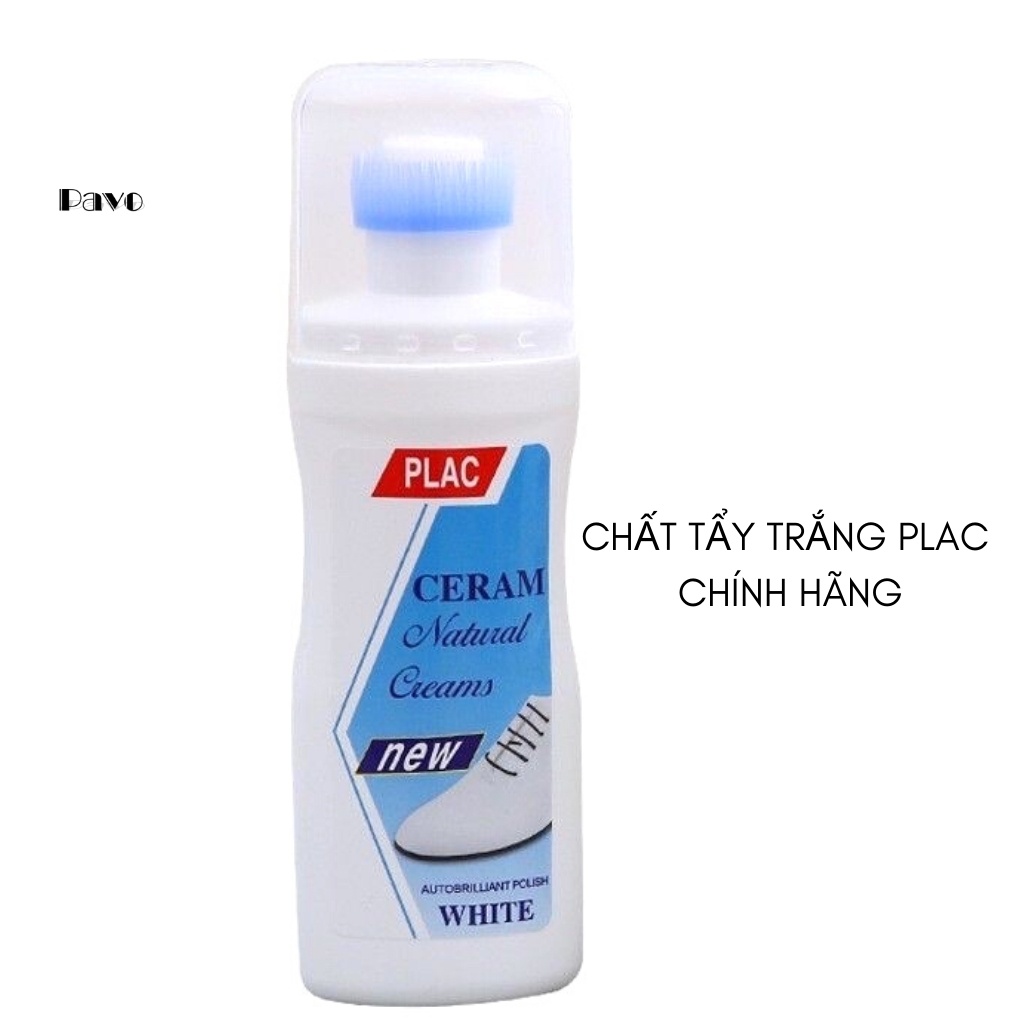 Dung Dịch Tẩy Trắng Giày Dép Túi Xách Kèm Đầu Cọ Cao Cấp PLAC Cream (75ml)