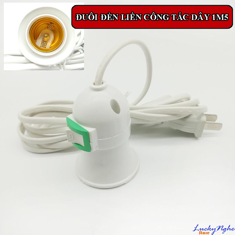 Đui đèn uốn dẻo 360 độ có công tắc 30cm chịu nhiệt tốt dùng cho bóng đèn điện cắm trực tiếp vào ổ cắm