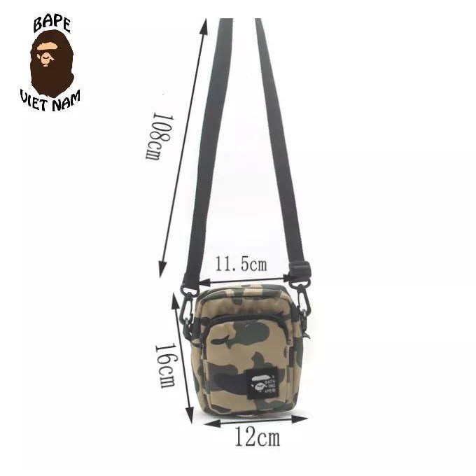 [Ảnh thật + FREESHIP] Túi đeo chéo A Bathing Ape, Túi Bape Camo Shark