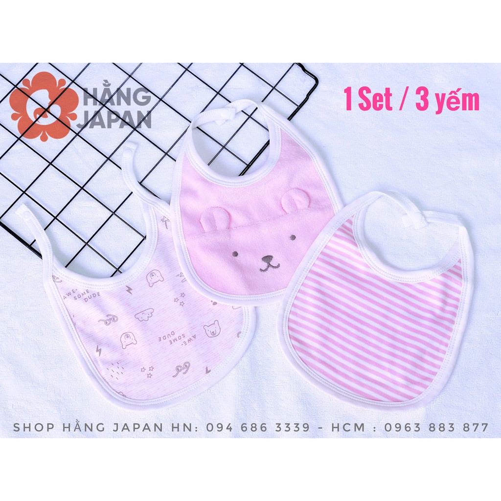 Set 3 Yếm MON'S CARE cho bé - hàng chính hãng