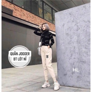 Bán Sỉ Quần Nỉ Jogger Thêu Chữ Lót Lông Hàng Cao Cấp Loại 1