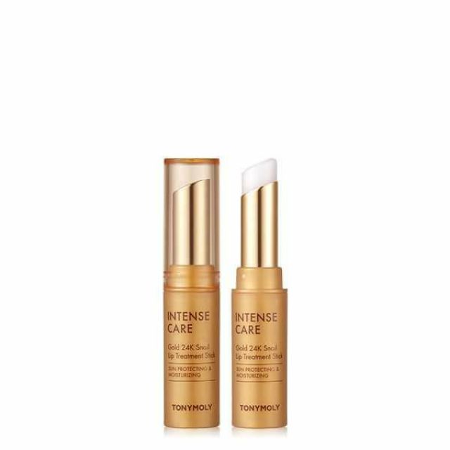 New Son Dưỡng Môi Ốc Sên Vàng 24K Tonymoly Intense Care gold 24k Snail Lip Stick SPF 15