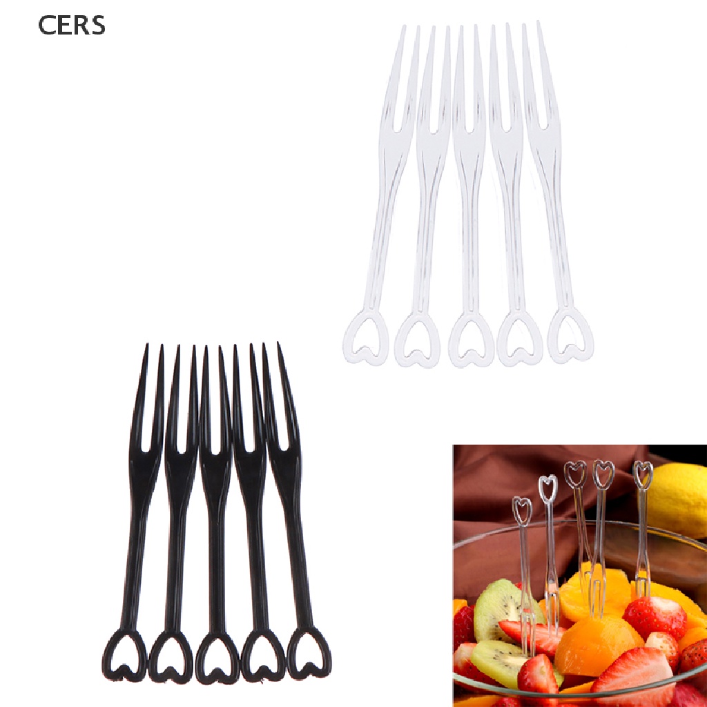 Set 100 Nĩa Ghim Trái Cây / Thức Ăn Bằng Nhựa Trong Suốt