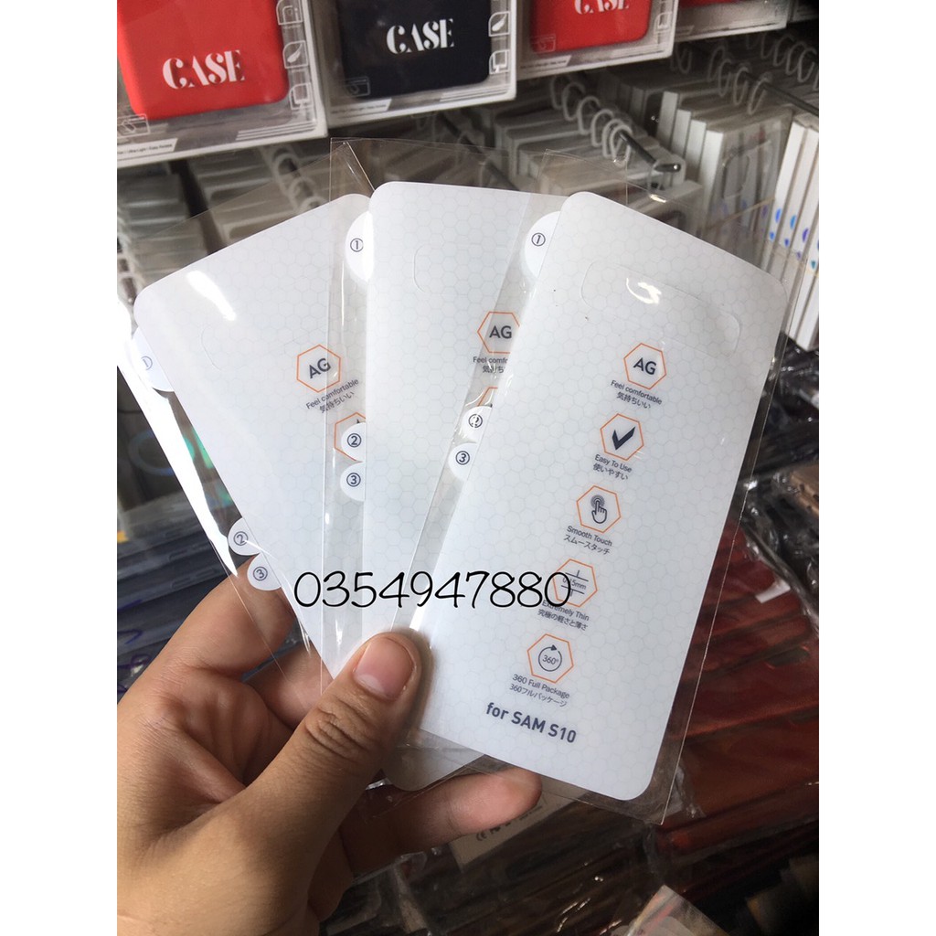 Miếng dán dẻo PPF AG Mặt trước, Mặt sau Cho Galaxy S10/ S10e/ S10 Plus/ S10 5G Chống vân tay, bảo vệ máy