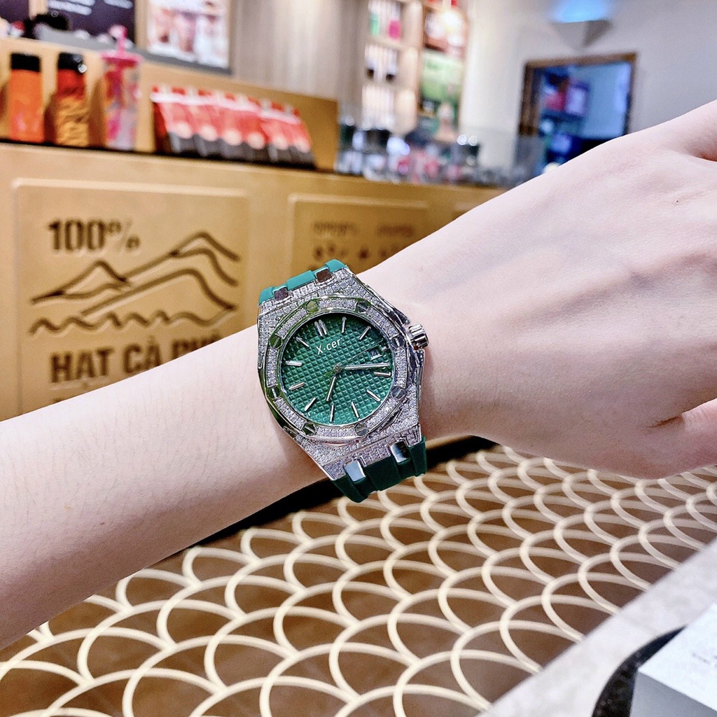 Đồng Hồ Nữ X-cer B0604 - Dây Cao Su - Vỏ Silver , Máy Quartz - Pin , Size 36mm