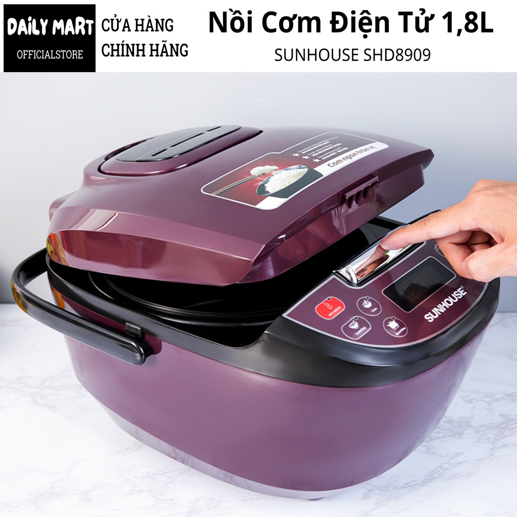 Nồi Cơm Điện Tử SUNHOUSE SHD8909 - Tặng Kèm Muỗng và Ca Đong Nước