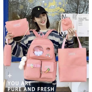 SET BALO 4 MÓN - PHỐI MICA TRÒN - DAIMEIBAG VỪA A4