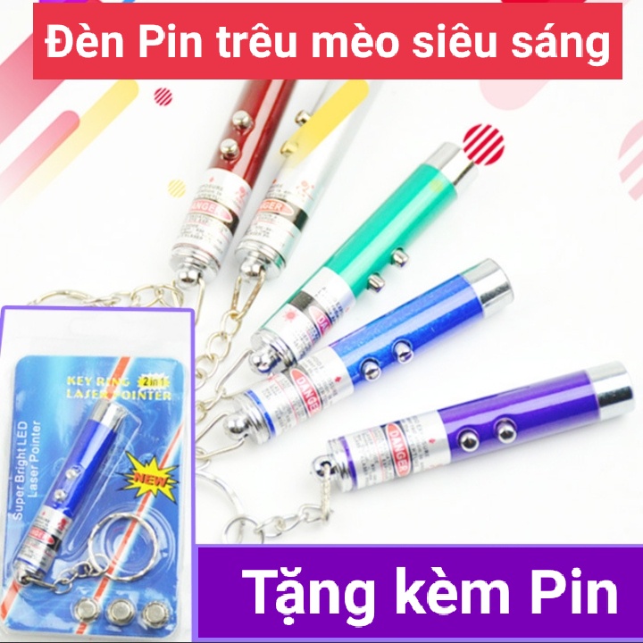 [Tặng kèm Pin] Đèn pin laser trêu mèo 2 chế độ - Hàng tốt siêu bền siêu sáng