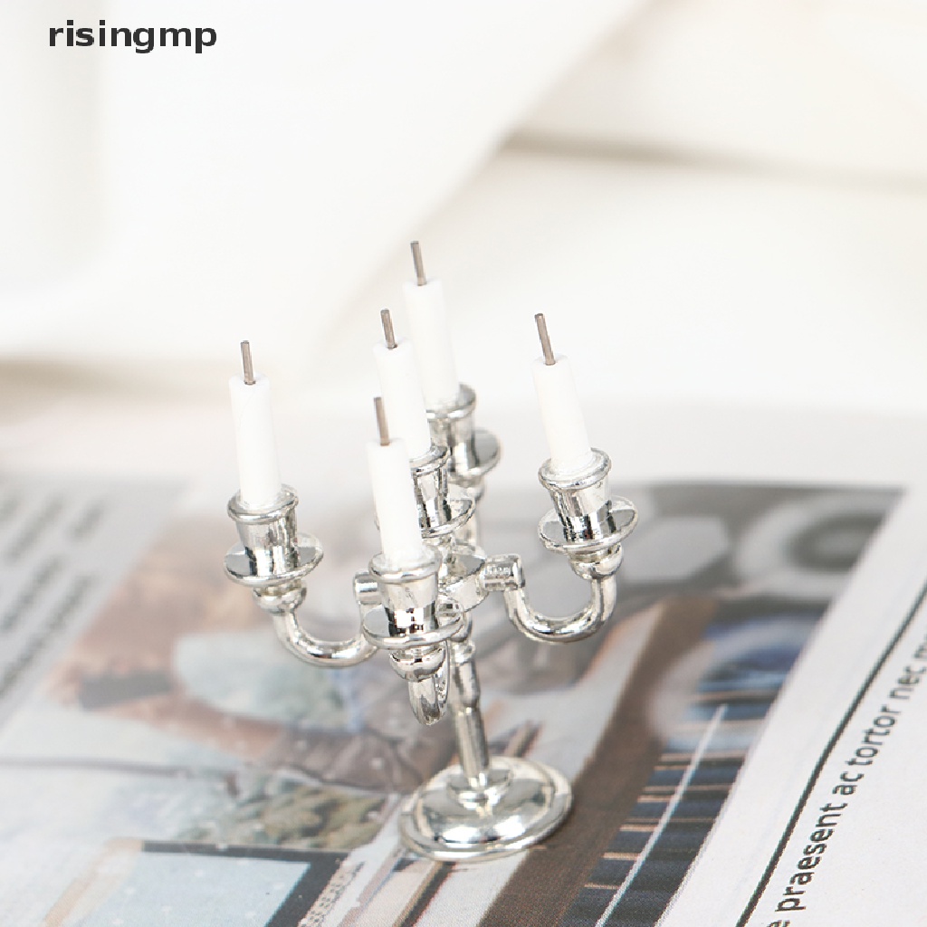 1 Bộ Nến Và Giá Đỡ Nến Trang Trí Nhà Búp Bê ♨Nóng Bỏng