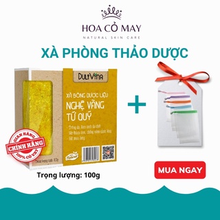 Xà phòng thảo dược nghệ thiên nhiên, soap mông trắng da ngừa mụn Dulivina