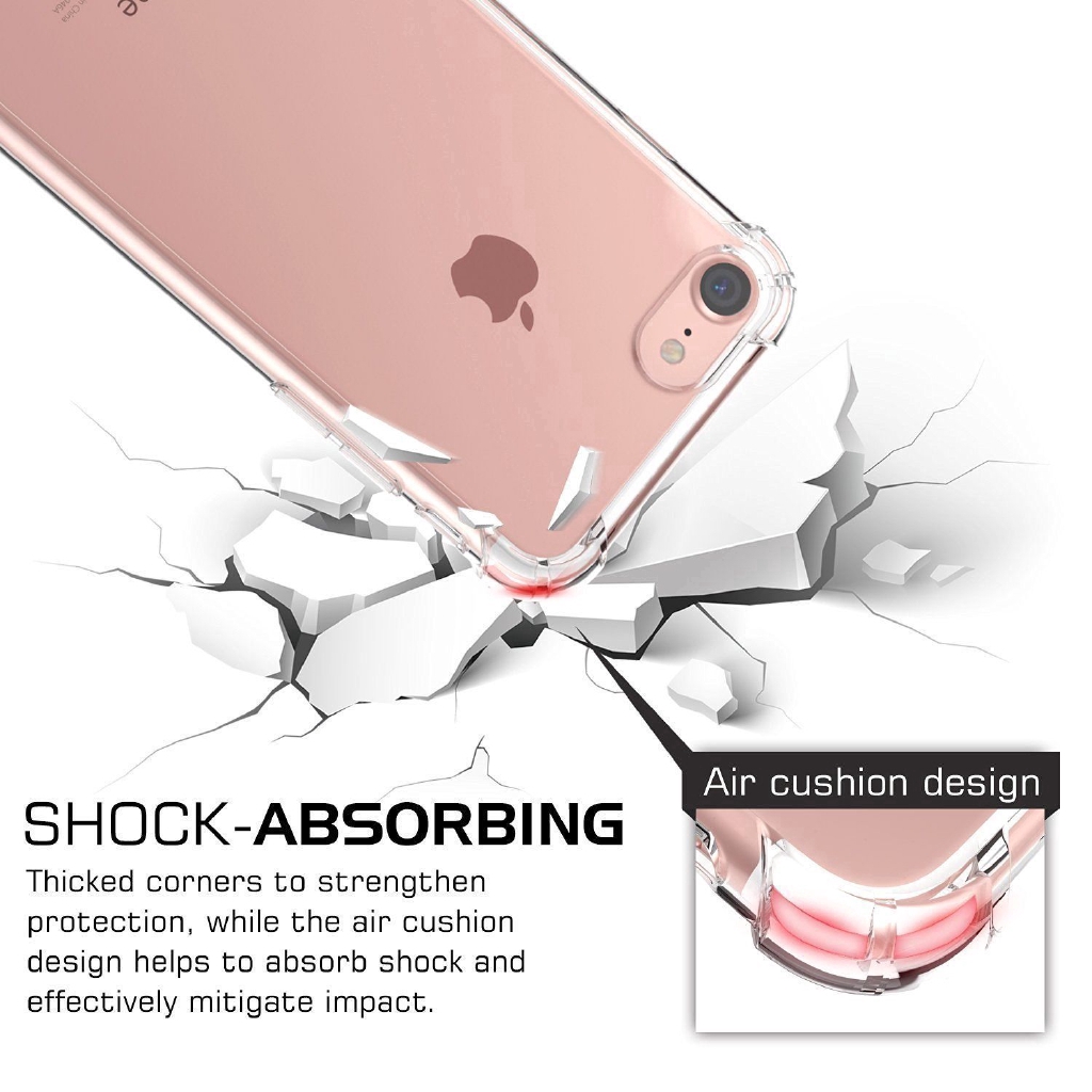 Ốp điện thoại nhựa TPU mềm trong suốt chống sốc cho Iphone 6/6S PLUS/7/7PLUS