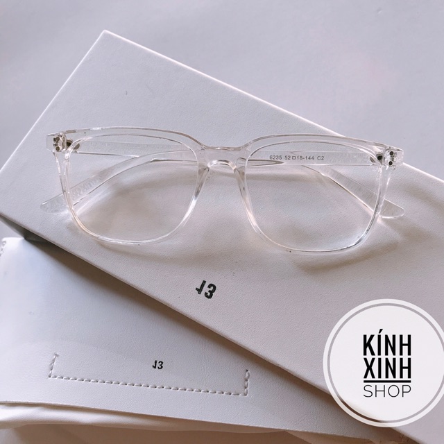 Kính Trong Suốt Mắt vuông BASIC nhựa dẻo