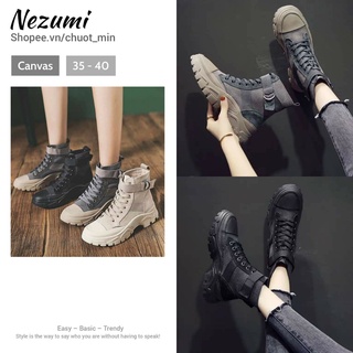 (Order_ảnh thật) GIÀY COMBAT BOOT VẢI DÙ CHỐNG NƯỚC
