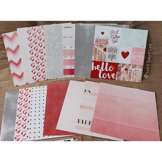 Set giấy bìa làm handmade/scrapbook size 20x20cm