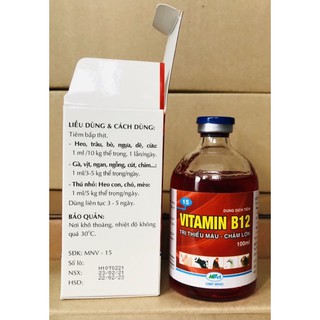 Vitamin B12 [100ml] Bổ máu cho gà đá