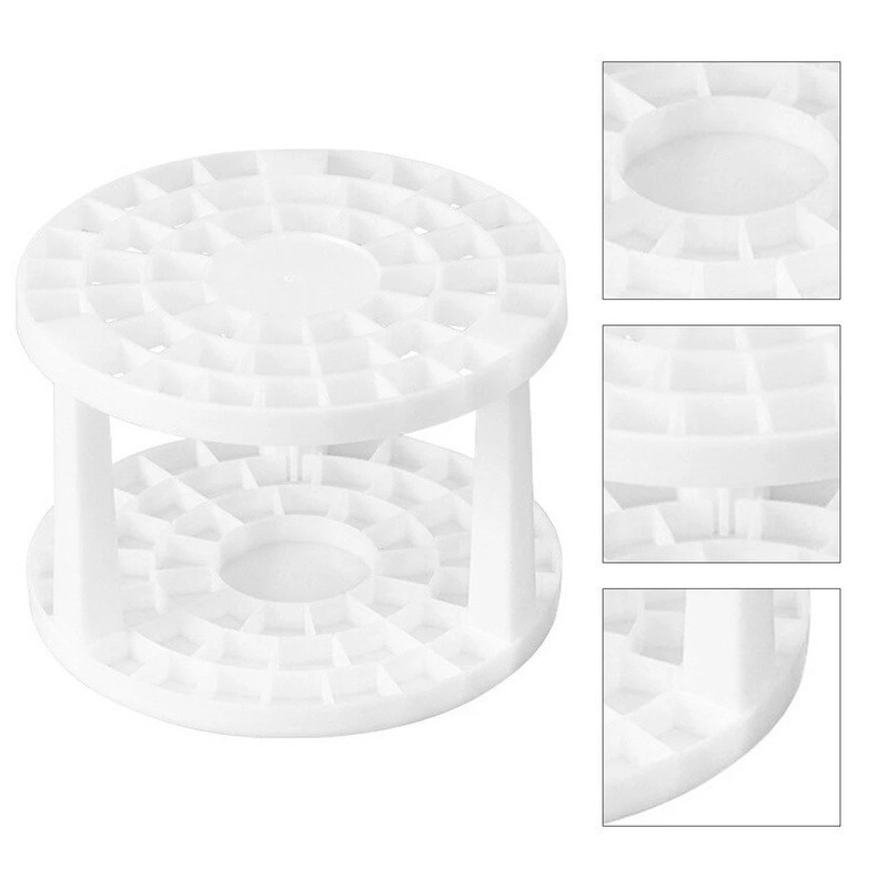 Giá Đỡ Cọ Trang Điểm Hình Tròn Bằng Nhựa Đa Năng Tiện Dụng