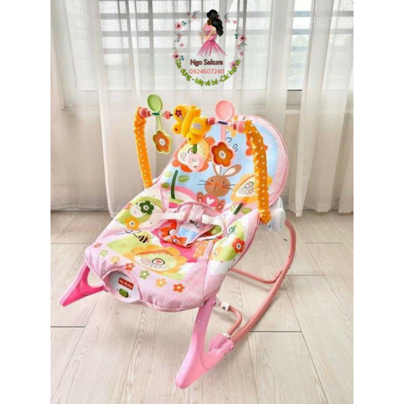 Ghế rung, ghế bập bênh baby rocket có nhạc