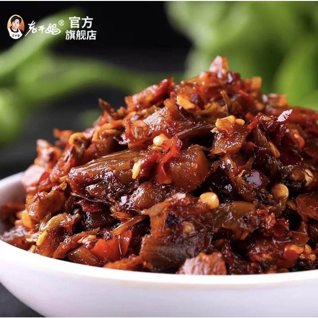 Cải muối laoganma ăn với cơm cháo đều ngon món chay