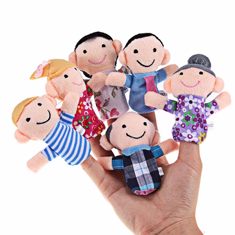 LILYES Set 6 Rối Bông Đeo Ngón Tay Dễ Thương