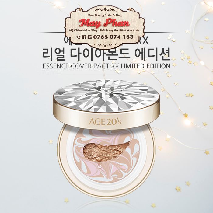 Phấn tươi che khuyết điểm trắng da AGE 20's Essence cover pact