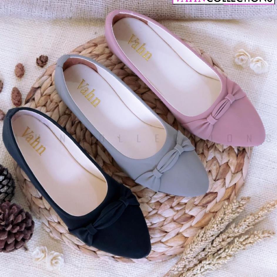 Giày Đế Bằng B7V Vahn CLARISSA Màu Đen Thời Trang Công Sở Bản Giới Hạn Cho Nữ FMD12 94 .